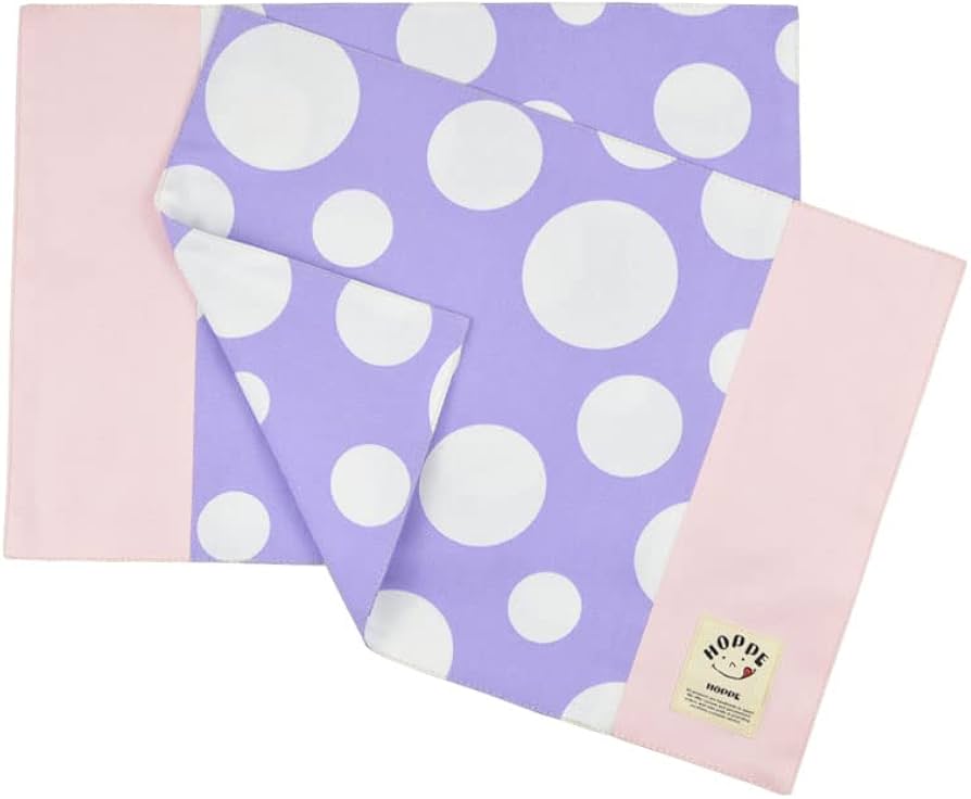 入学準備　給食セット　ラベンダー×虹色　薄紫巾着ハートレース付き　ランチマット 入学準備給食セットラベンダー×虹色薄紫巾着ハートレース付き